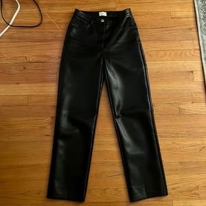 Black Melina Leather Pant